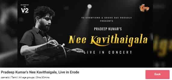 Pradeep Kumar Concert Erode Ticket